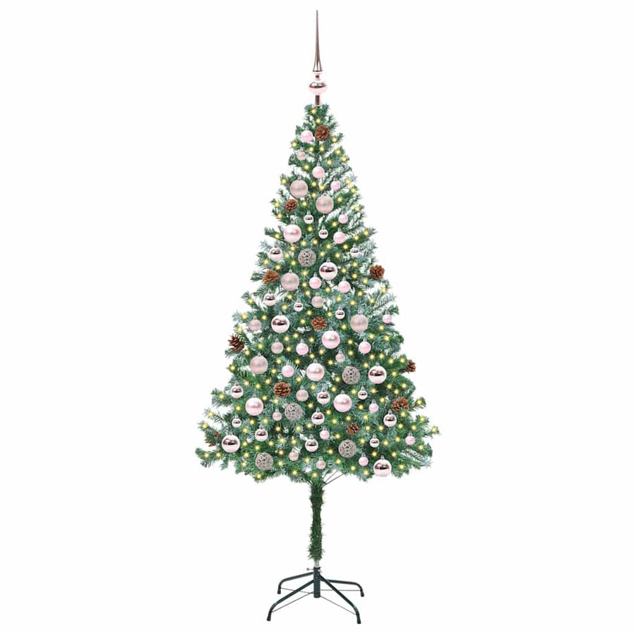 Kunstkerstboom met 300 LED Groen 180 cm PVC en Staal