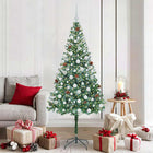 Artificial Christmas Tree with 300 LED Green 180 cm PVC and Steel