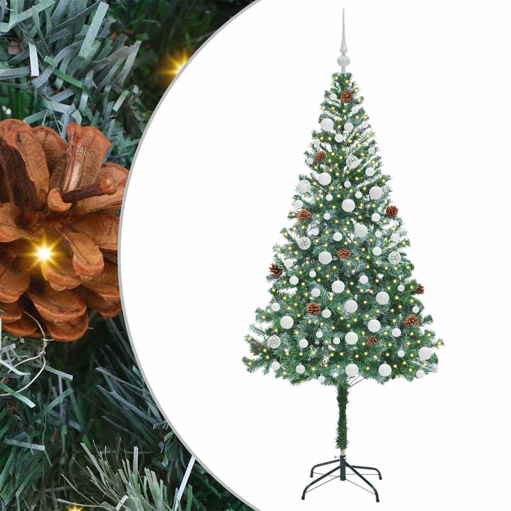 Kunstkerstboom met 300 LED Groen 180 cm PVC en Staal