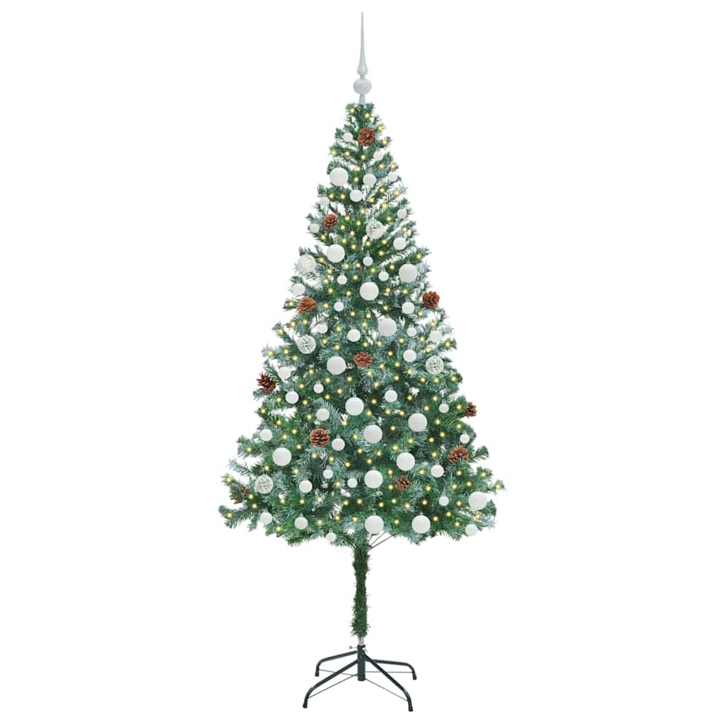 Kunstkerstboom met 300 LED Groen 180 cm PVC en Staal