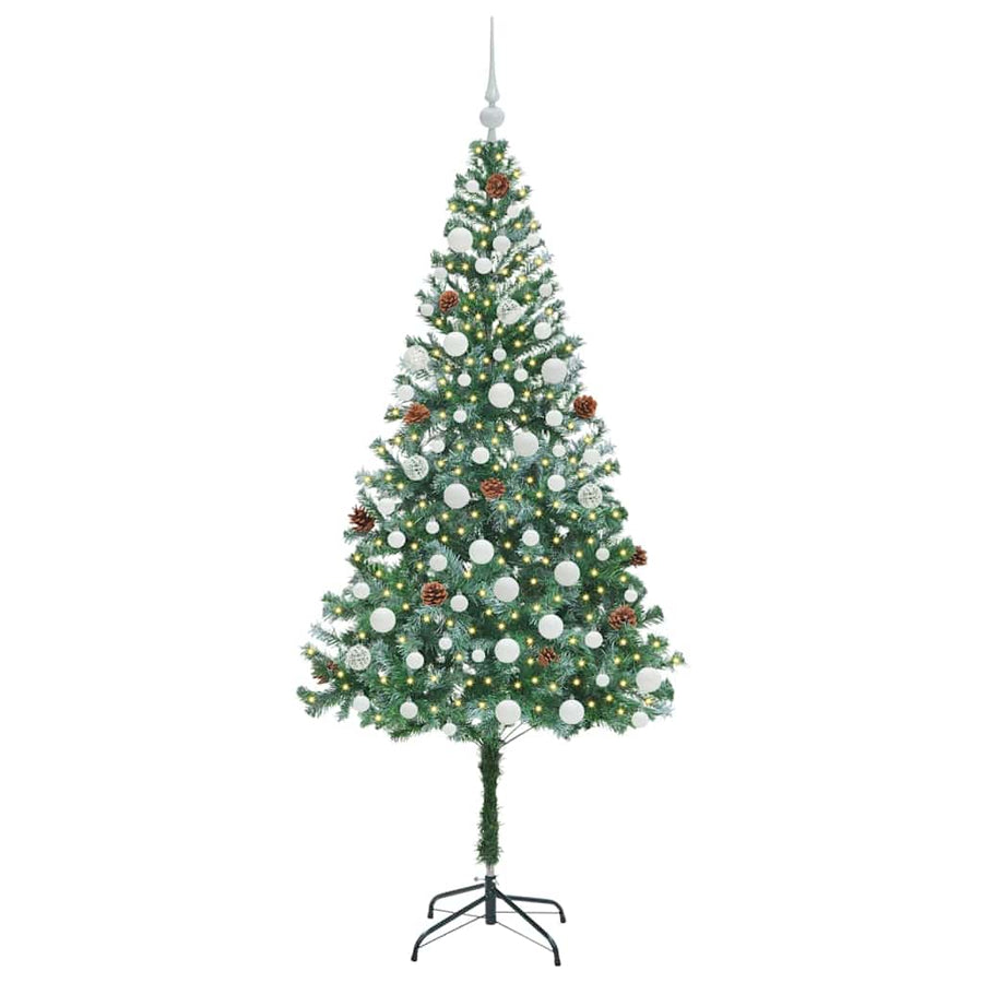 Kunstkerstboom met 300 LED Groen 180 cm PVC en Staal