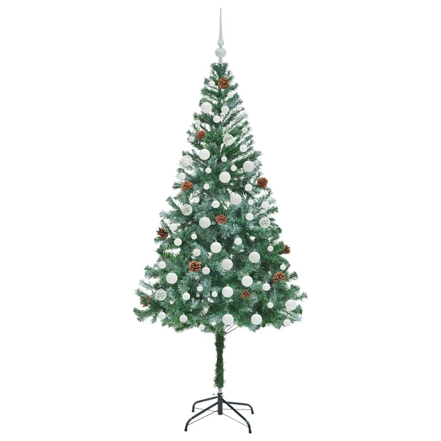 Kunstkerstboom met 300 LED Groen 180 cm PVC en Staal