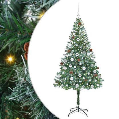 Kunstkerstboom met 300 LED Groen 180 cm PVC en Staal