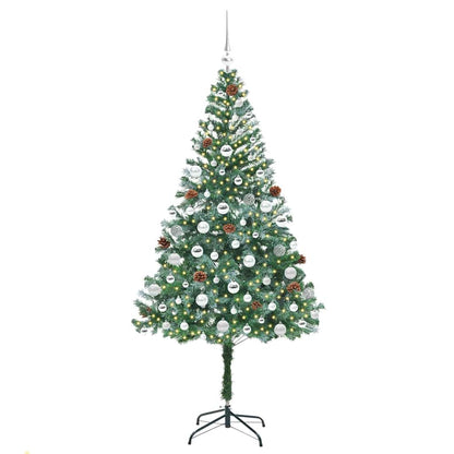 Kunstkerstboom met 300 LED Groen 180 cm PVC en Staal