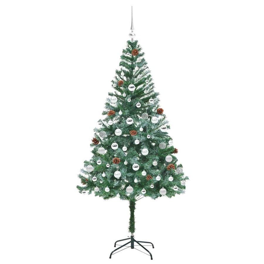 Kunstkerstboom met 300 LED Groen 180 cm PVC en Staal