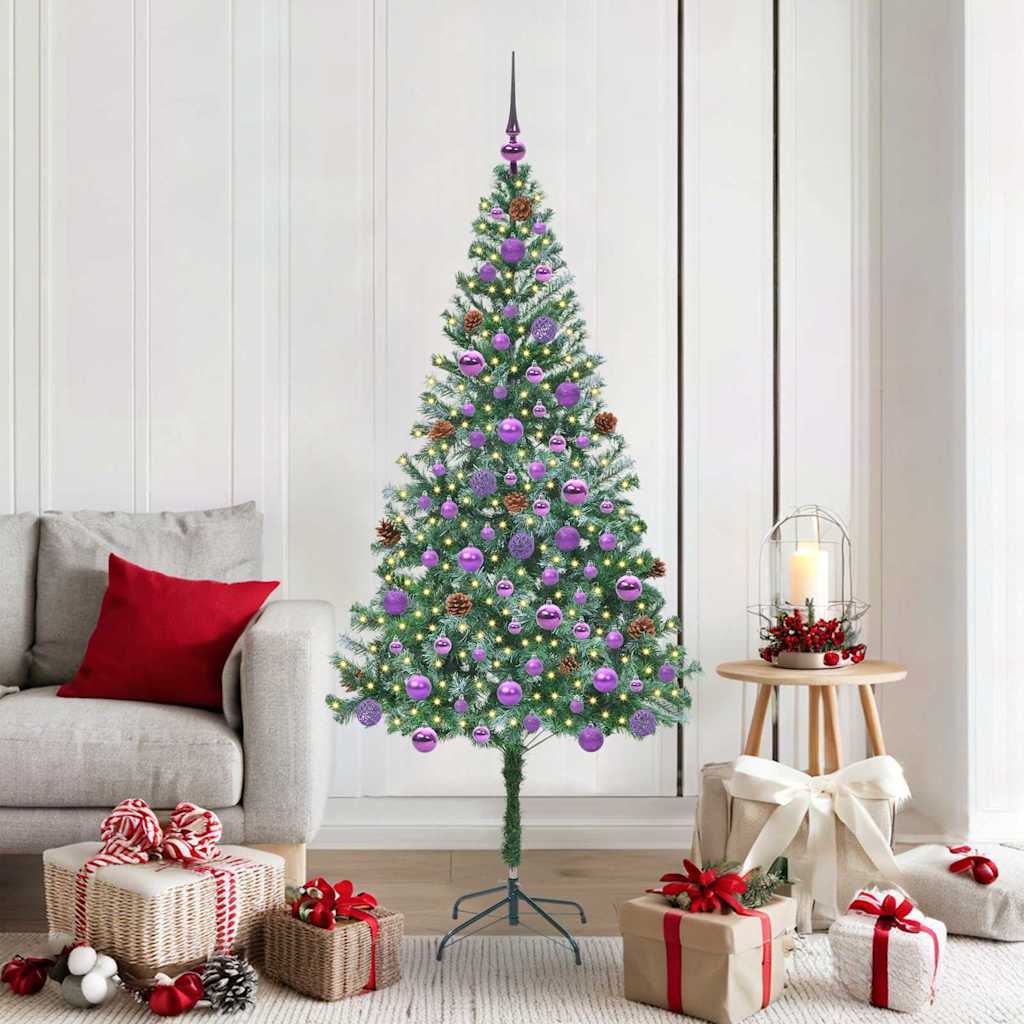 Kunstkerstboom met 300 LED Groen 180 cm PVC en Staal