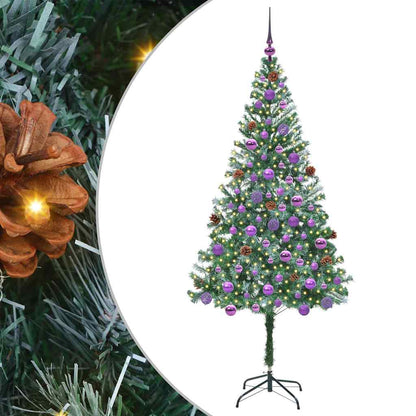 Kunstkerstboom met 300 LED Groen 180 cm PVC en Staal