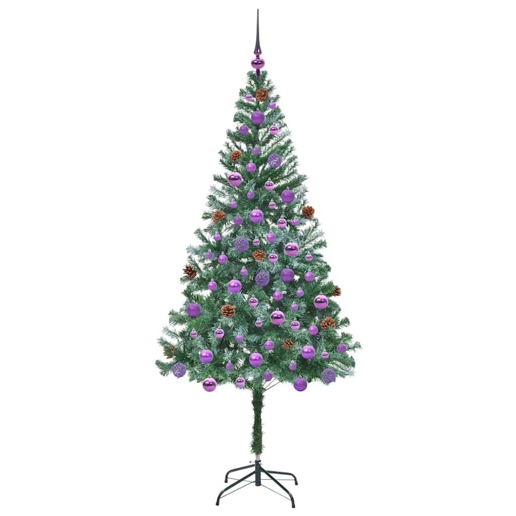 Kunstkerstboom met 300 LED Groen 180 cm PVC en Staal