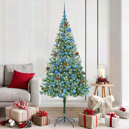 Kunstkerstboom met 300 LED Groen 180 cm PVC en Staal