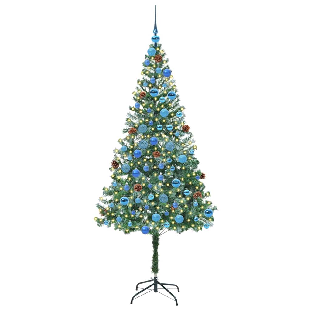Kunstkerstboom met 300 LED Groen 180 cm PVC en Staal