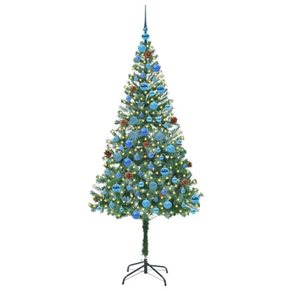 Kunstkerstboom met 300 LED Groen 180 cm PVC en Staal