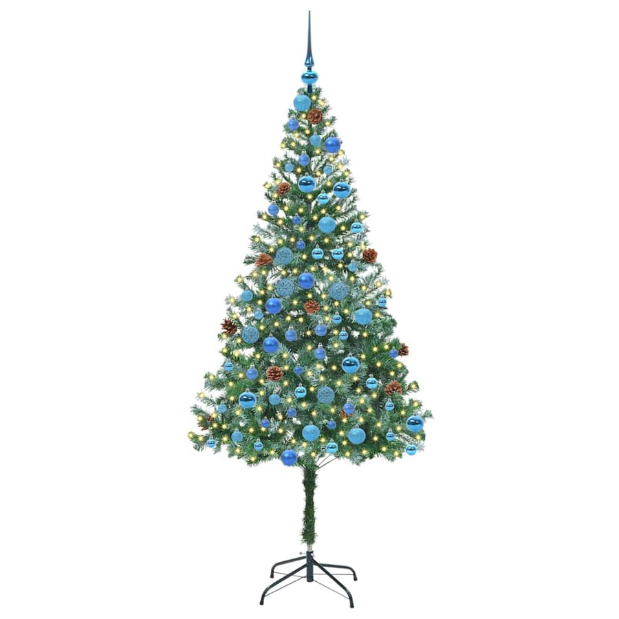 Kunstkerstboom met 300 LED Groen 180 cm PVC en Staal