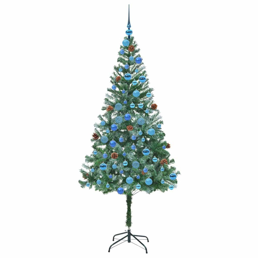Kunstkerstboom met 300 LED Groen 180 cm PVC en Staal
