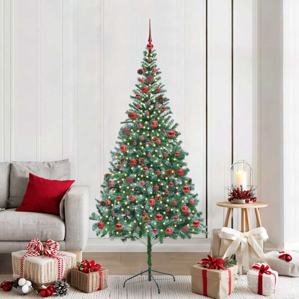 Kunstkerstboom met 300 LED Groen 210 cm PVC en Staal