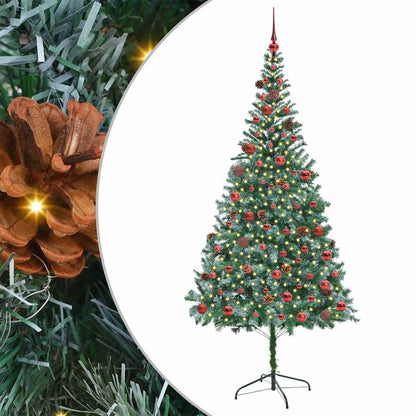 Kunstkerstboom met 300 LED Groen 210 cm PVC en Staal