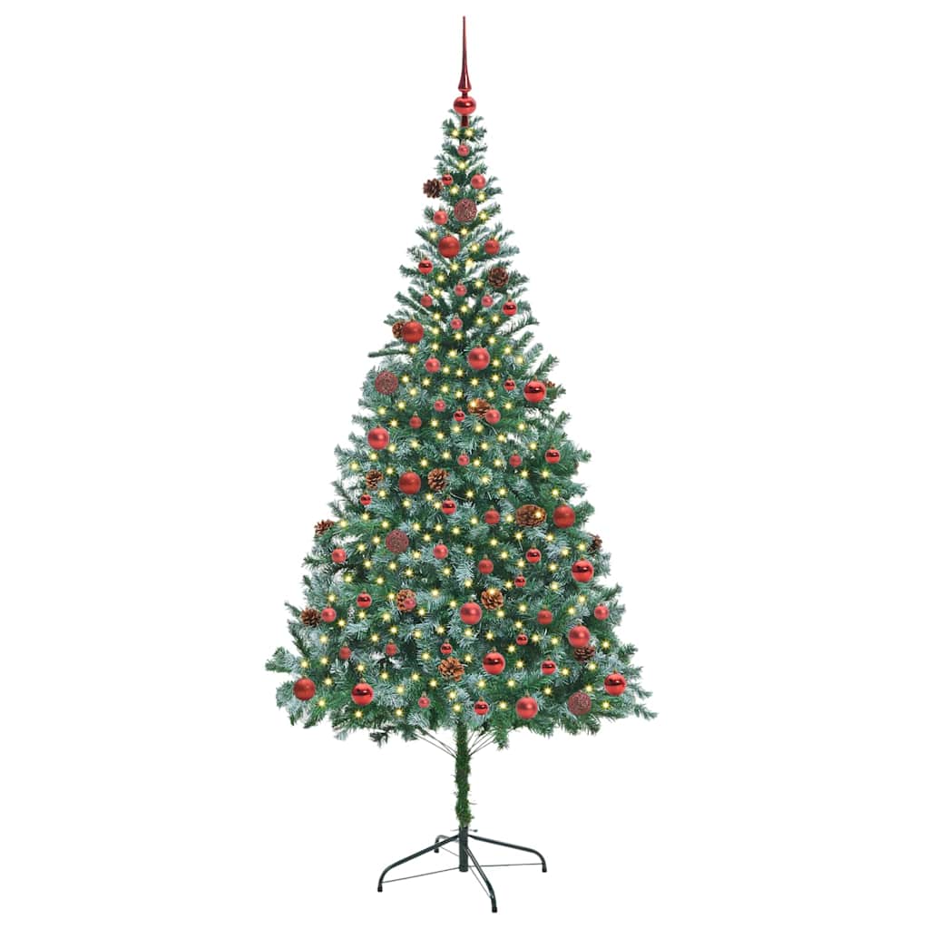 Kunstkerstboom met 300 LED Groen 210 cm PVC en Staal
