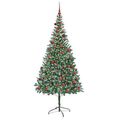Kunstkerstboom met 300 LED Groen 210 cm PVC en Staal