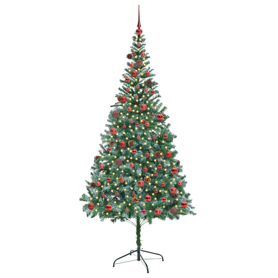Kunstkerstboom met 300 LED Groen 210 cm PVC en Staal