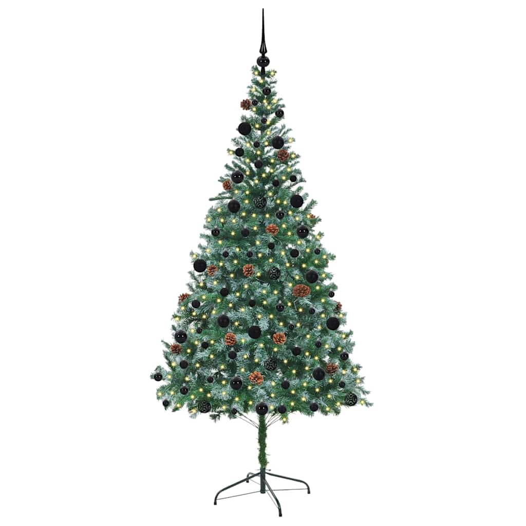 Kunstkerstboom met 300 LED Groen 210 cm PVC en Staal