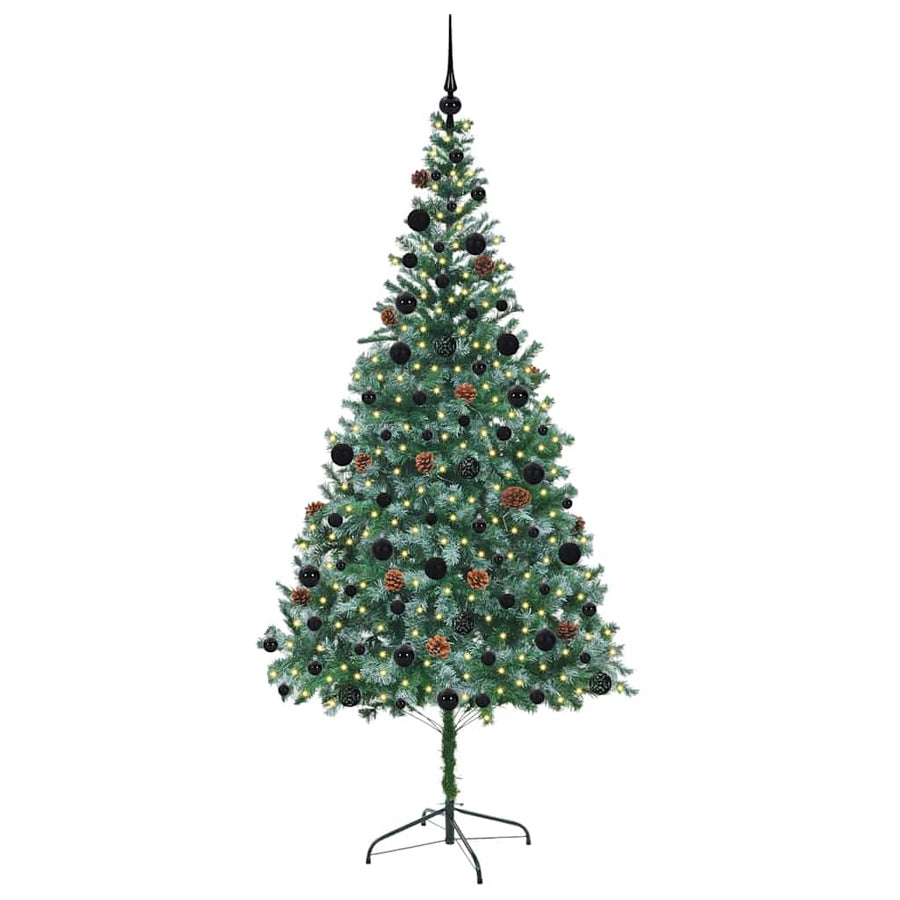 Kunstkerstboom met 300 LED Groen 210 cm PVC en Staal
