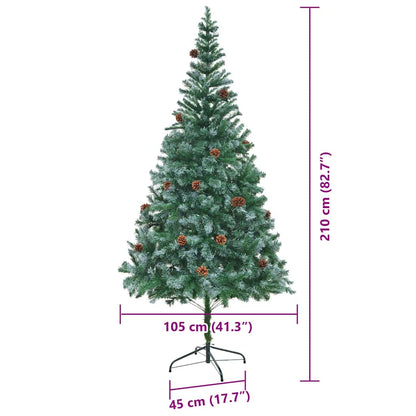 Kunstkerstboom met 300 LED Groen 210 cm PVC en Staal