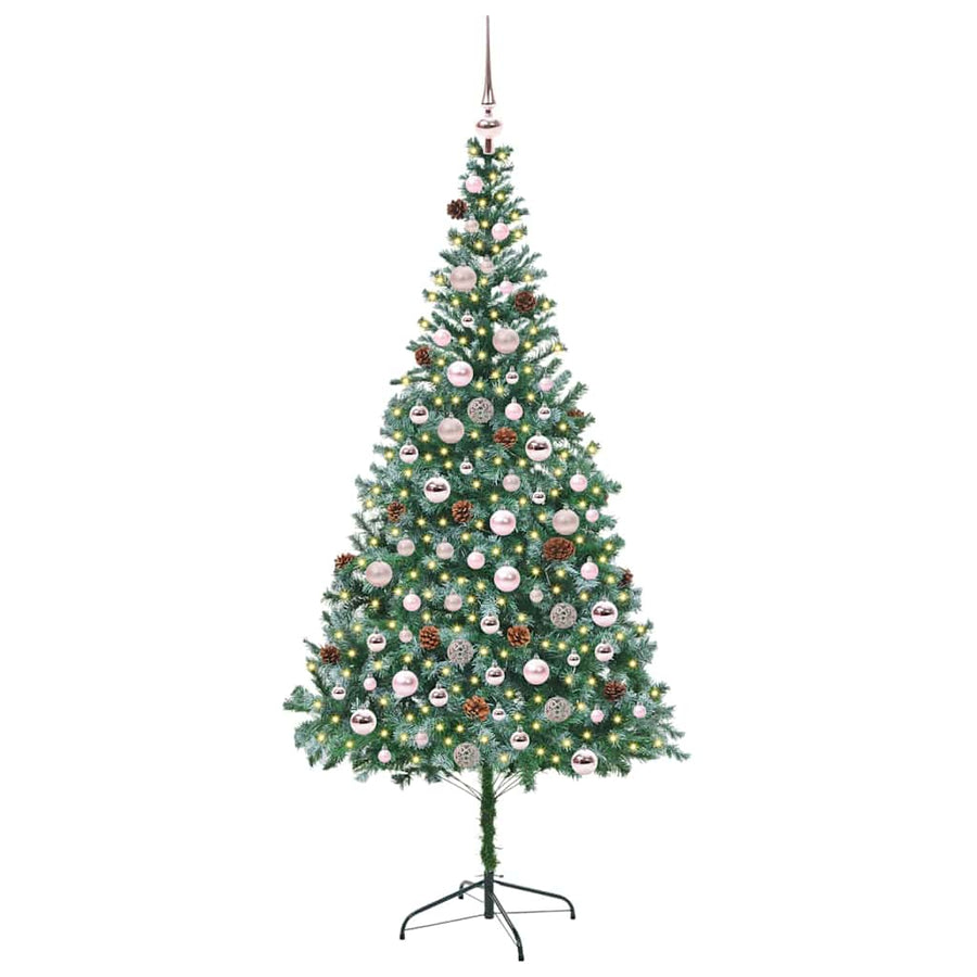 Kunstkerstboom met 300 LED Groen 210 cm PVC en Staal