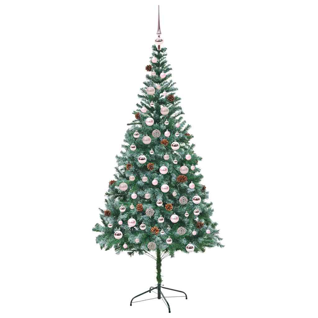 Kunstkerstboom met 300 LED Groen 210 cm PVC en Staal