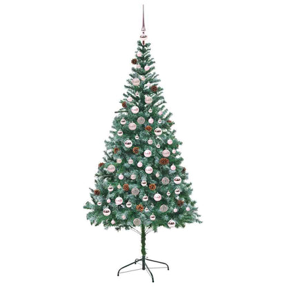 Kunstkerstboom met 300 LED Groen 210 cm PVC en Staal