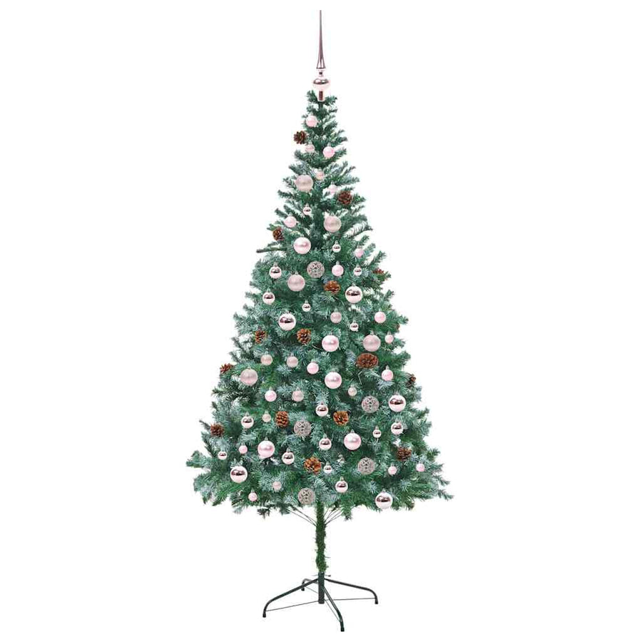 Kunstkerstboom met 300 LED Groen 210 cm PVC en Staal