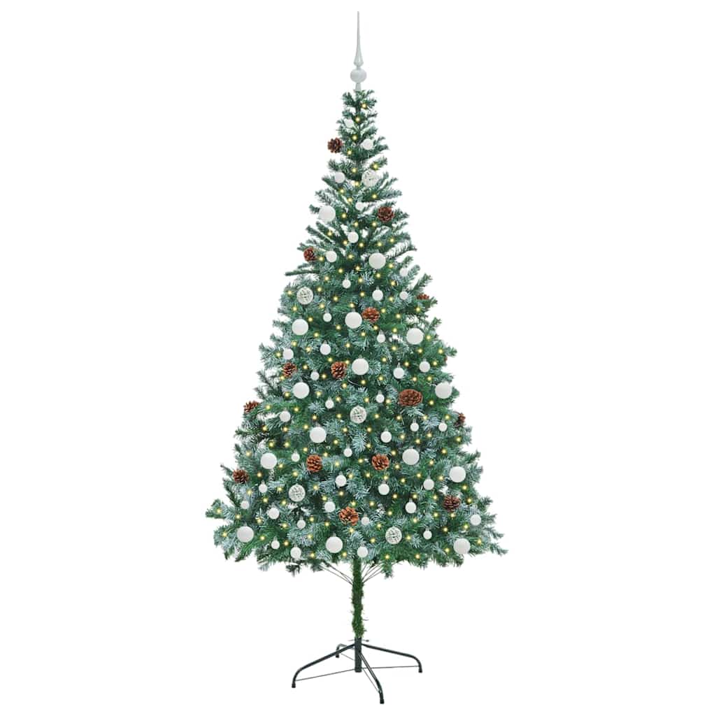 Kunstkerstboom met 300 LED Groen 210 cm PVC en Staal