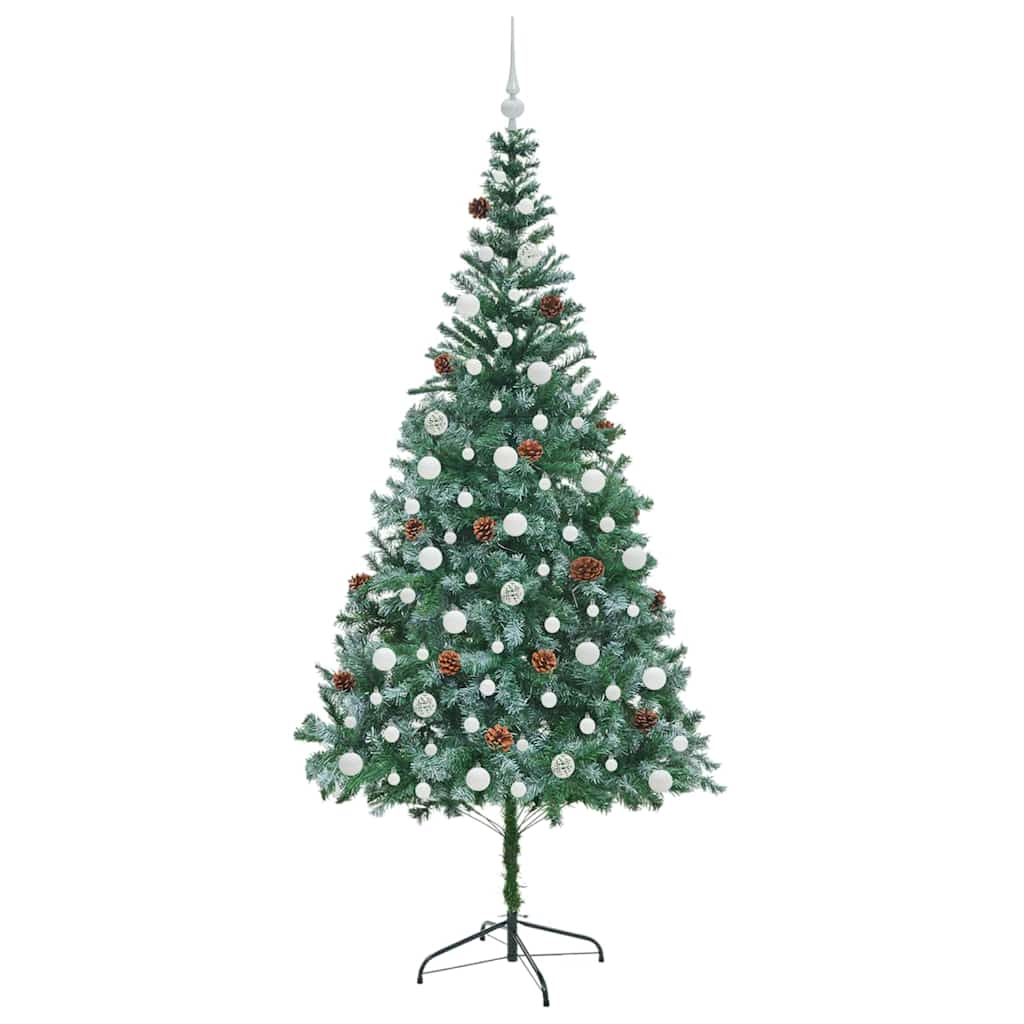Kunstkerstboom met 300 LED Groen 210 cm PVC en Staal