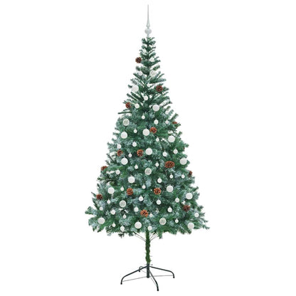 Kunstkerstboom met 300 LED Groen 210 cm PVC en Staal