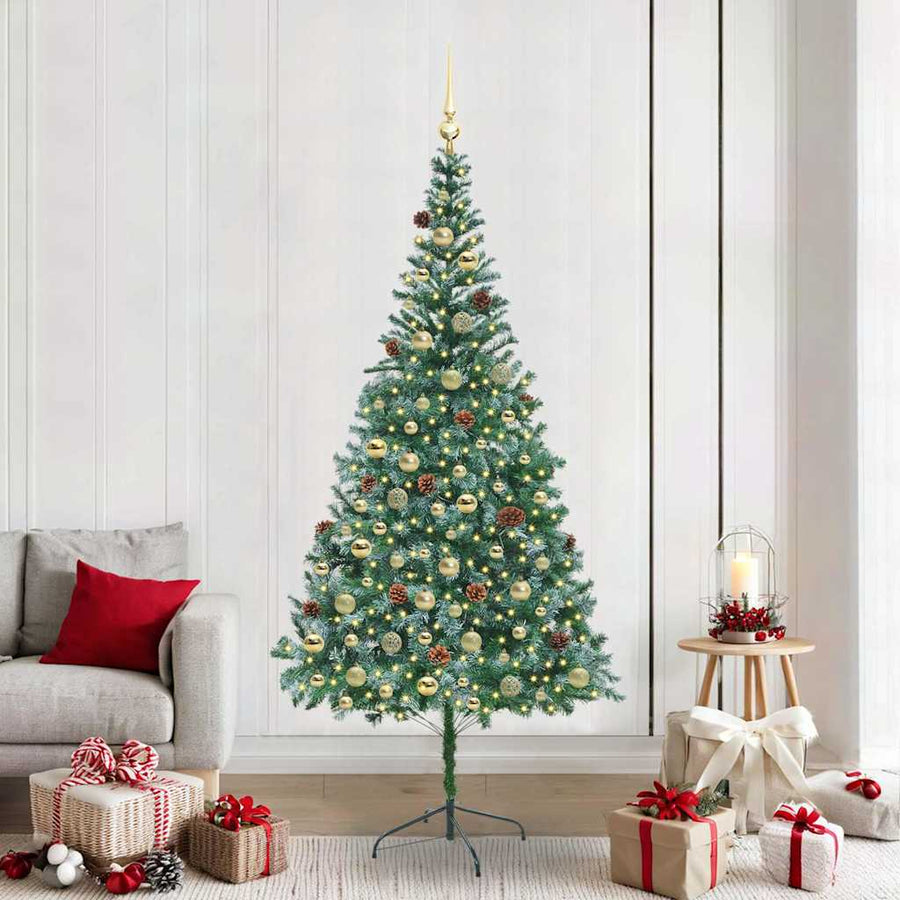 Kunstkerstboom Groen 210 cm PVC en Staal