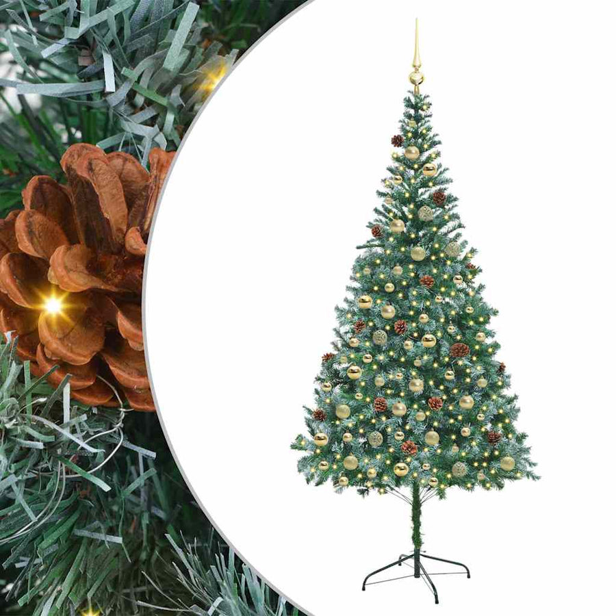 Kunstkerstboom Groen 210 cm PVC en Staal