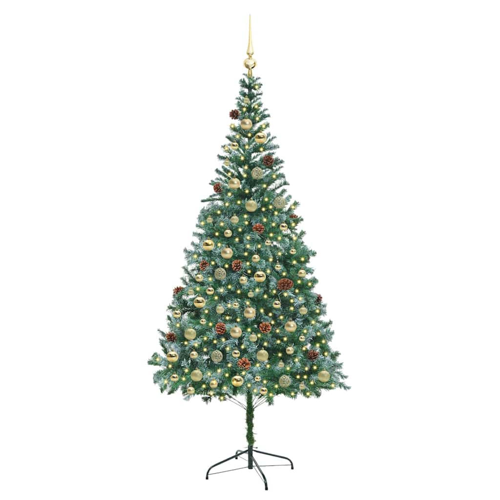 Kunstkerstboom Groen 210 cm PVC en Staal