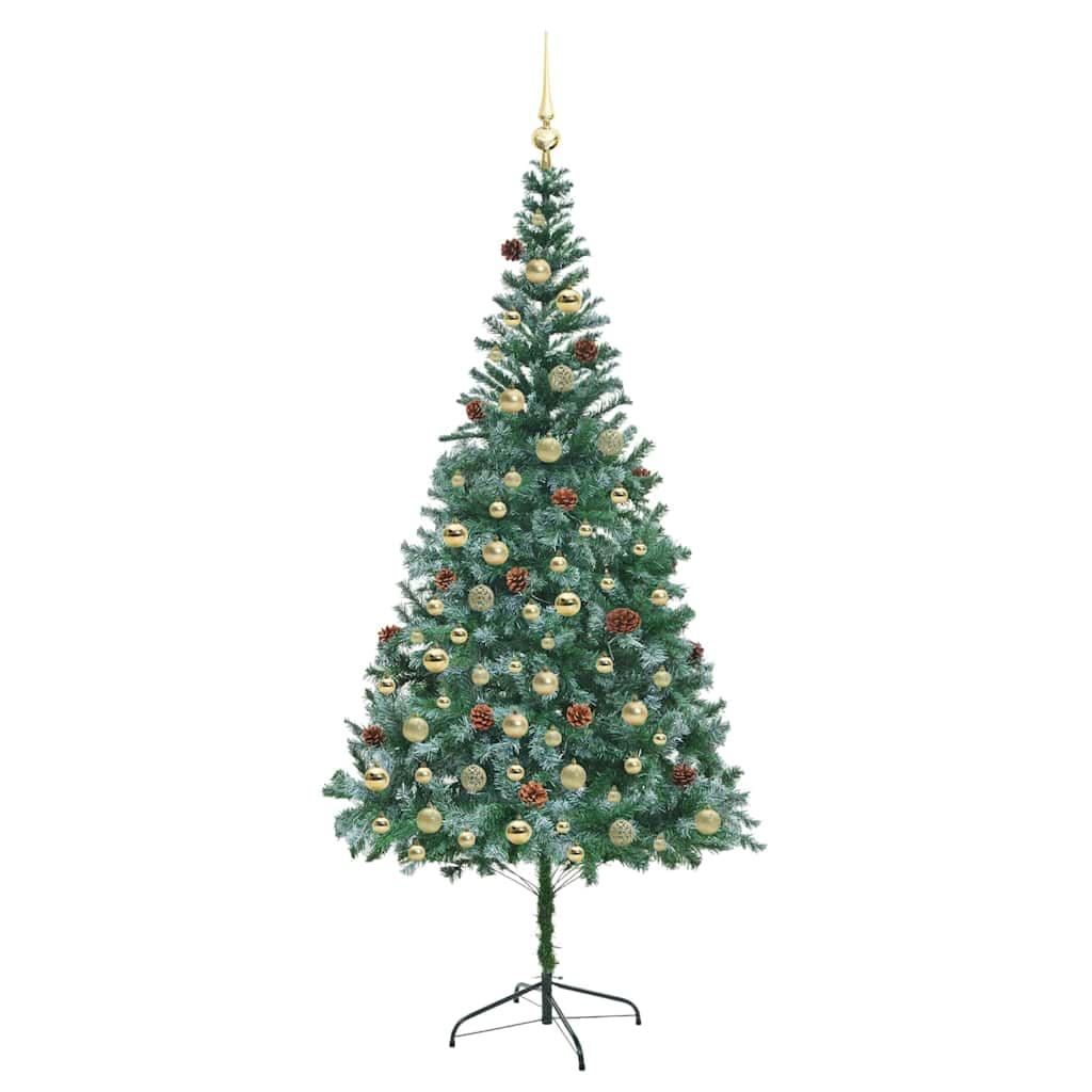 Kunstkerstboom Groen 210 cm PVC en Staal