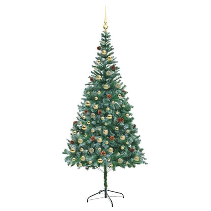 Kunstkerstboom Groen 210 cm PVC en Staal