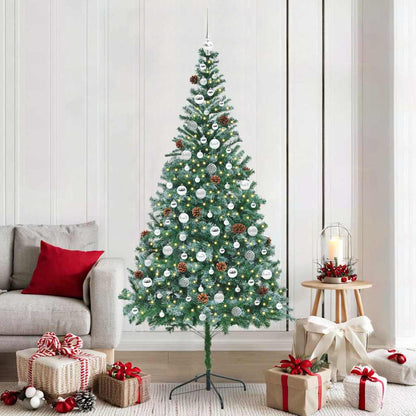 Kunstkerstboom met 300 LED Groen 210 cm PVC en Staal