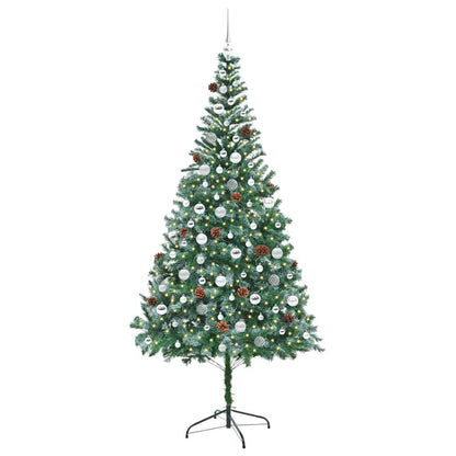 Kunstkerstboom met 300 LED Groen 210 cm PVC en Staal