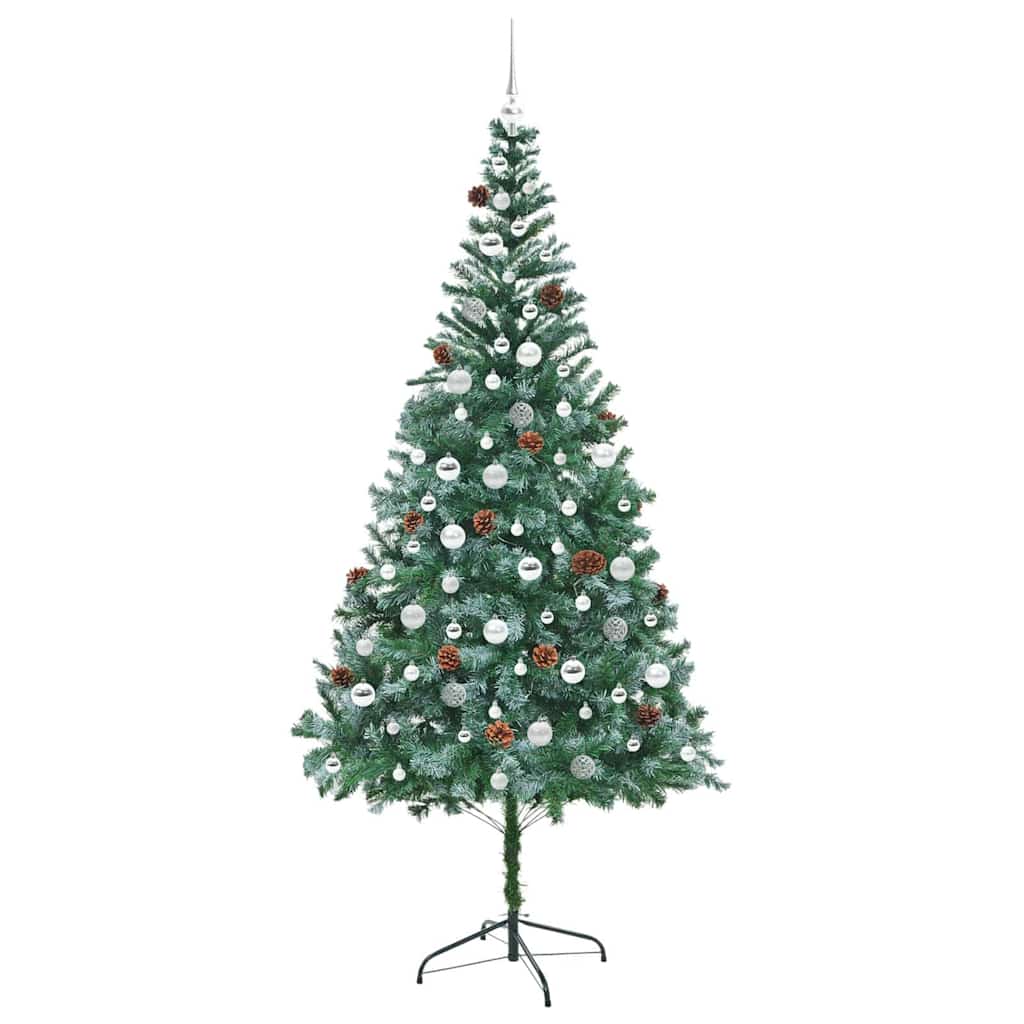 Kunstkerstboom met 300 LED Groen 210 cm PVC en Staal