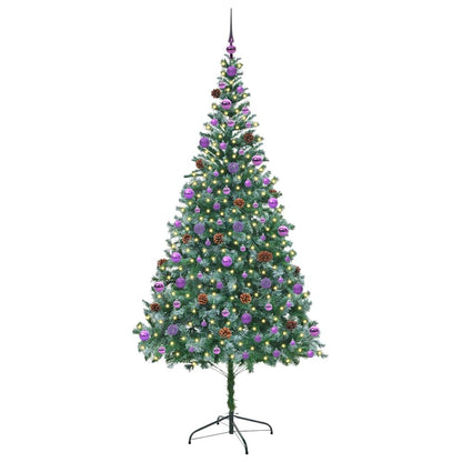 Kunstkerstboom met 300 LED Groen 210 cm PVC en Staal