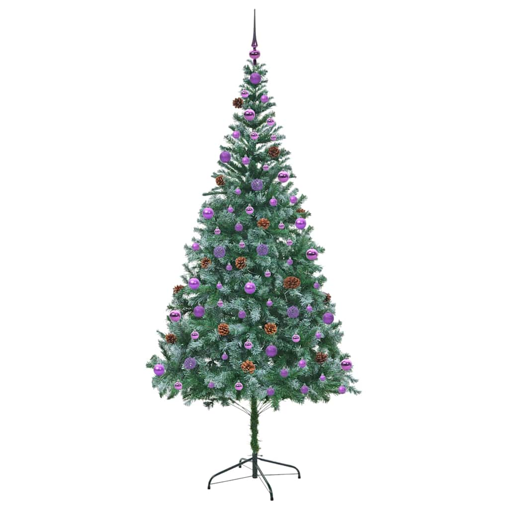 Kunstkerstboom met 300 LED Groen 210 cm PVC en Staal