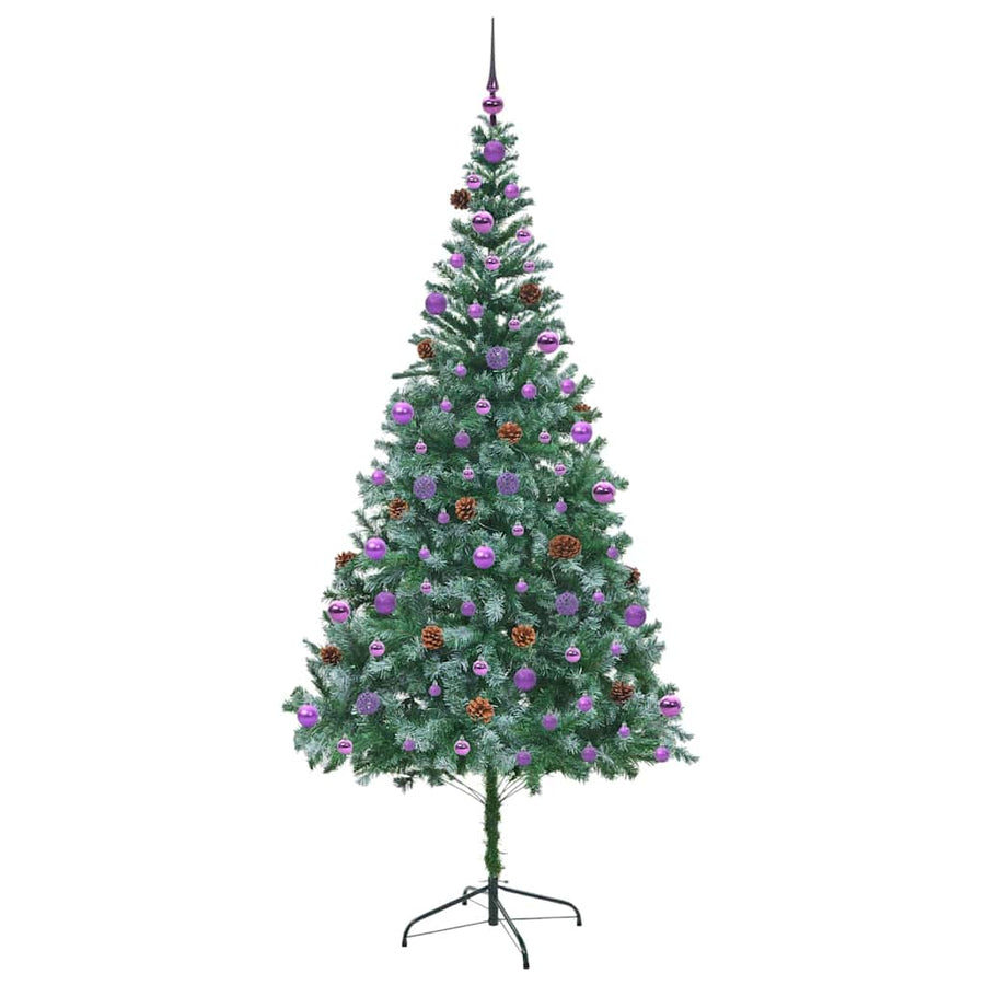 Kunstkerstboom met 300 LED Groen 210 cm PVC en Staal