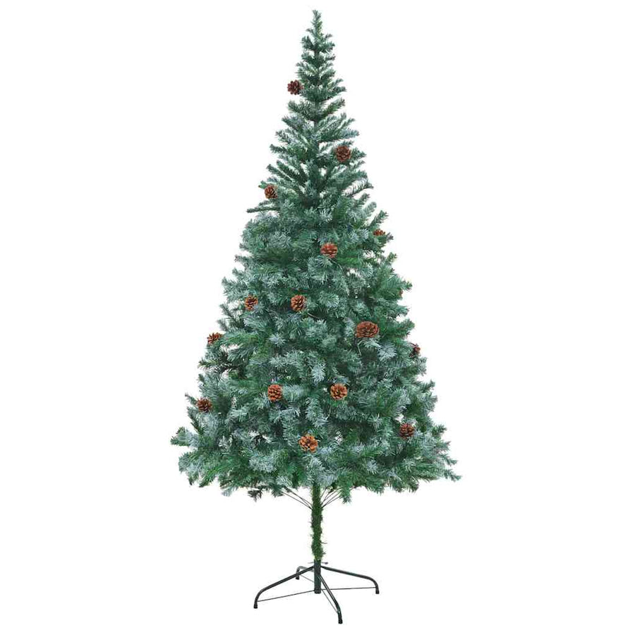 Kunstkerstboom met 300 LED Groen 210 cm PVC en Staal