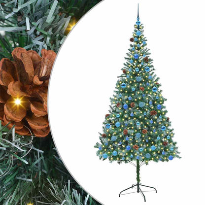 Kunstkerstboom met 300 LED Groen 210 cm PVC en Staal