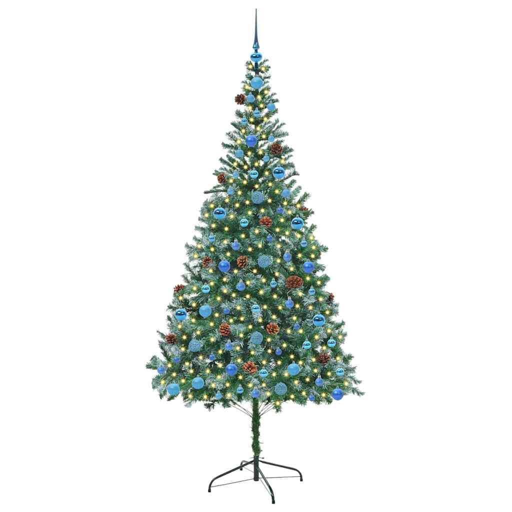 Kunstkerstboom met 300 LED Groen 210 cm PVC en Staal