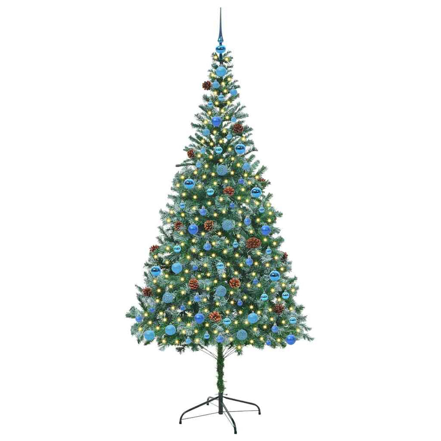 Kunstkerstboom met 300 LED Groen 210 cm PVC en Staal