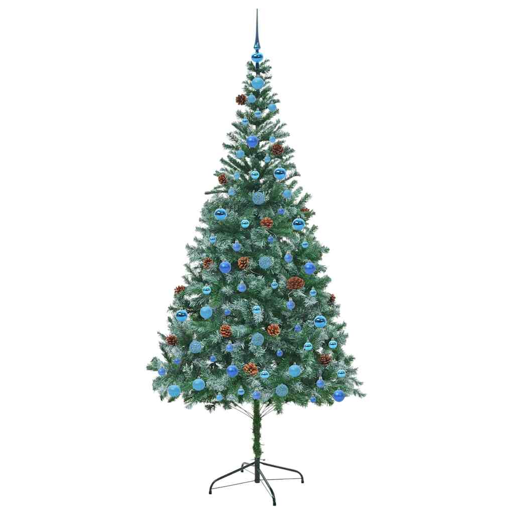 Kunstkerstboom met 300 LED Groen 210 cm PVC en Staal