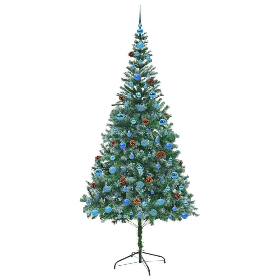 Kunstkerstboom met 300 LED Groen 210 cm PVC en Staal