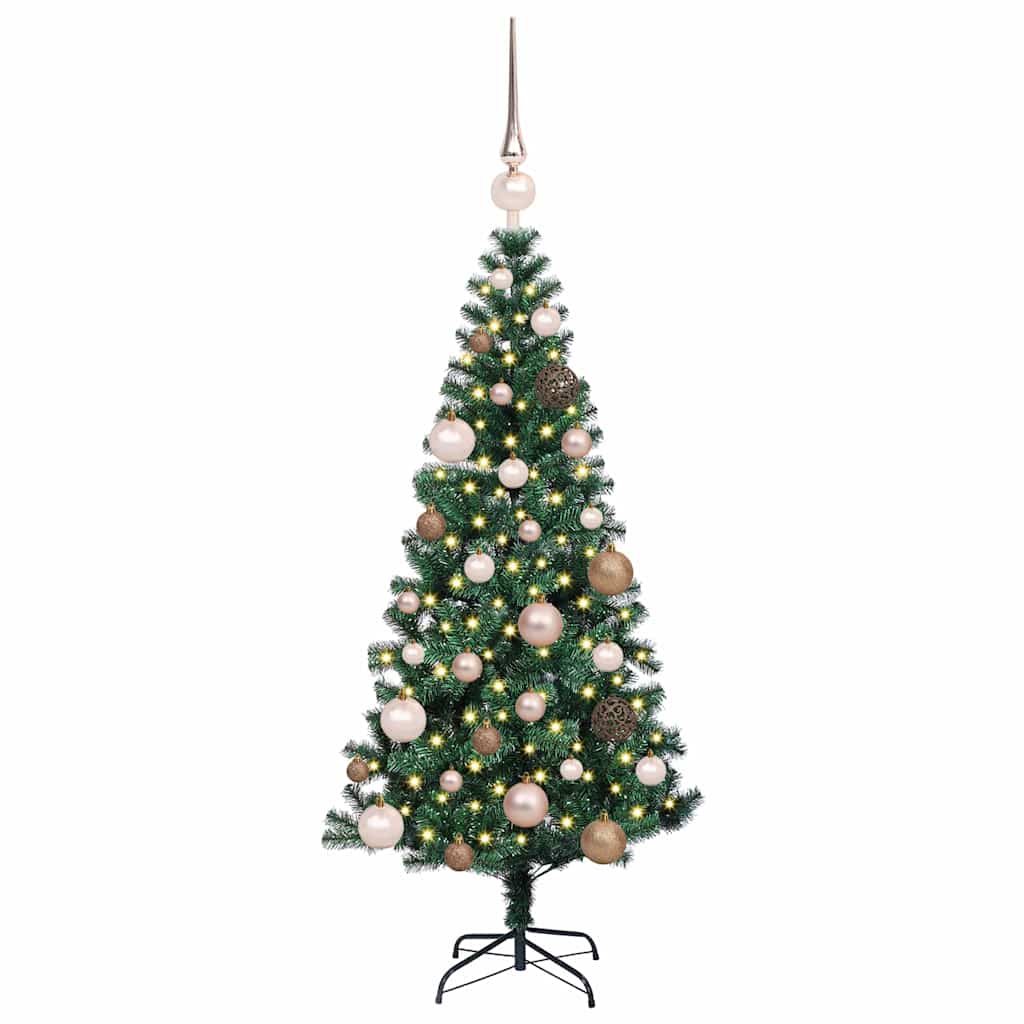 Kunstmatig Voorverlicht Kerstboom Groen 120 cm PVC en Metaal
